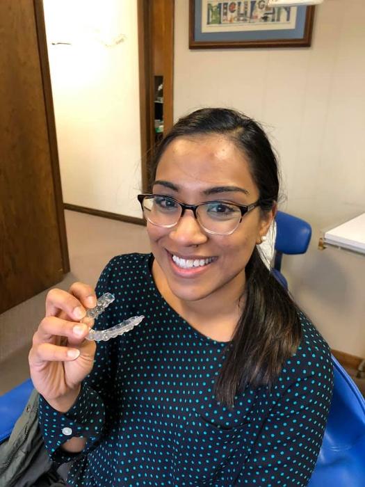 kalamazoo patient holding aligners 
