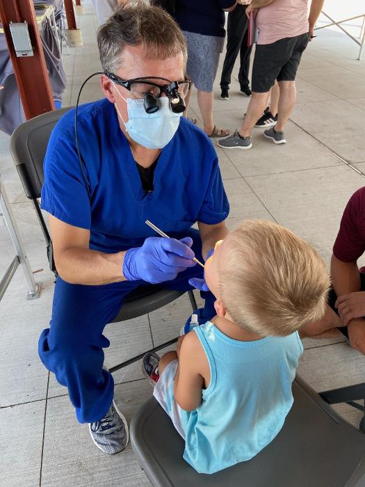 Dr. mark at a Dental Care Mission in Honduras 
